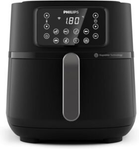 Philips Airfryer 5000 Connected Series - 16 Ways of Preparation, 7.2L Capacity, Rapid Air Technology for Healthy Meals, Energy Saving, Easy to Clean