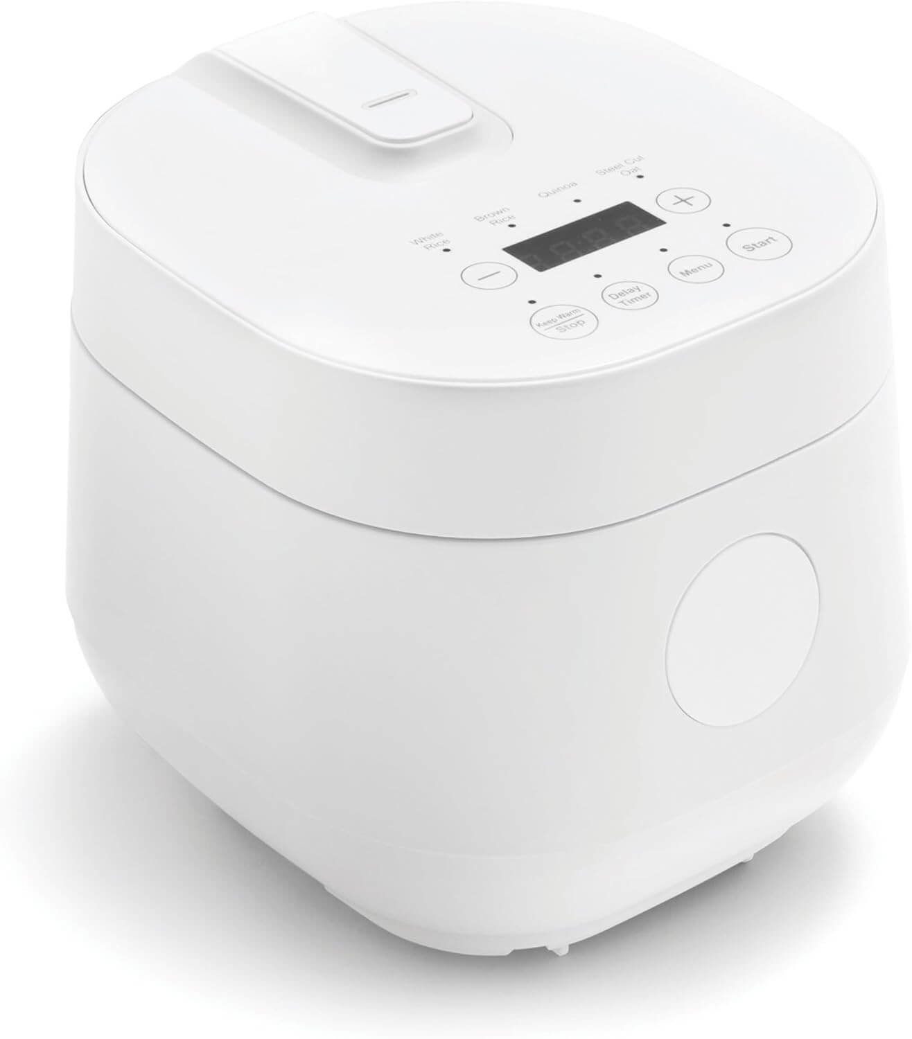 GreenLife 4-Cup Digital Rice Cooker, PFAS & PFOA-Free Removable Ceramic Dishwasher Safe Pot, Healthy Cooking Oats Grains & More, Auto Presets, Touch-screen, Delay & Keep Warm, Paddle Included