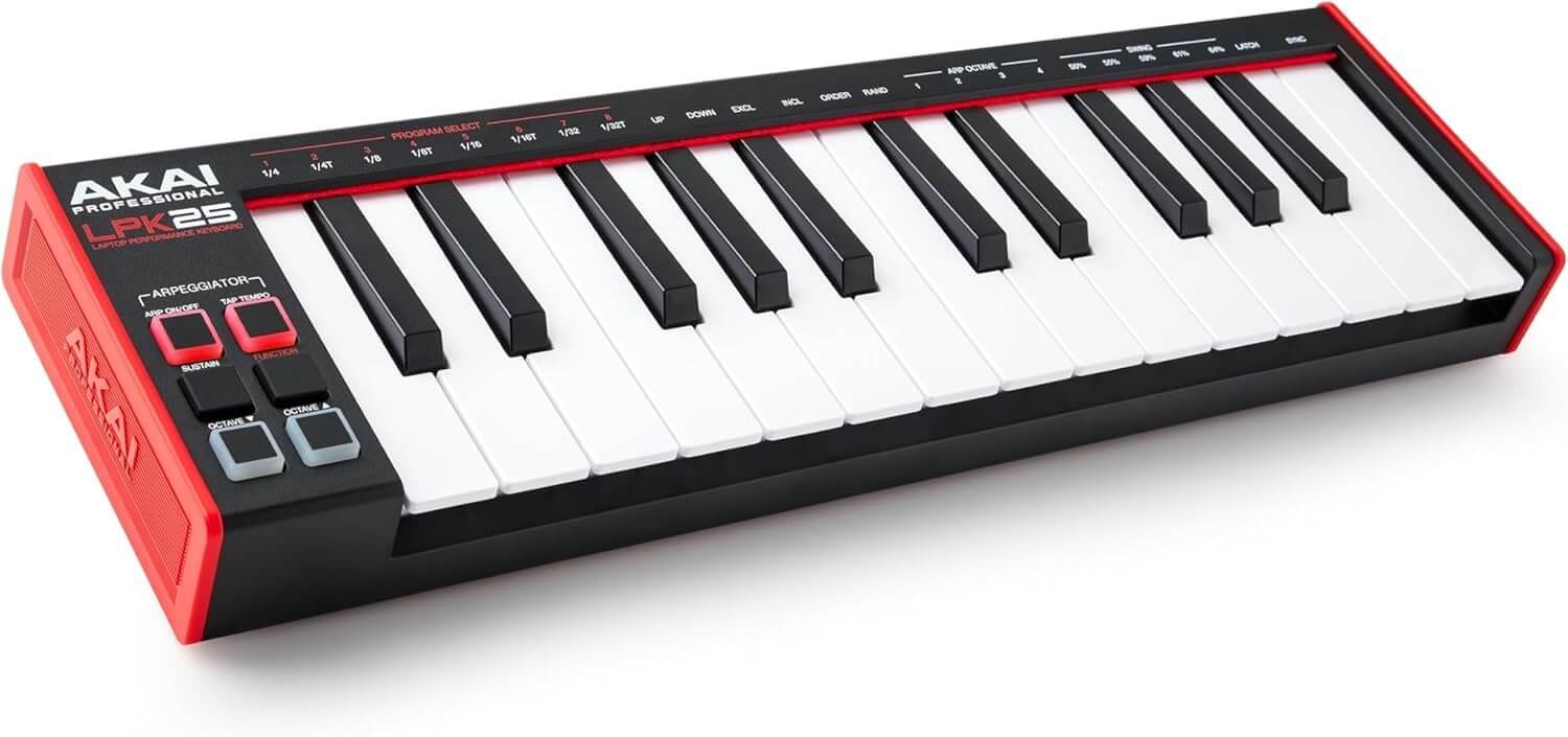 AKAI Professional LPK25 - USB MIDI Keyboard Controller with 25 Responsive Synth Keys for Mac and PC