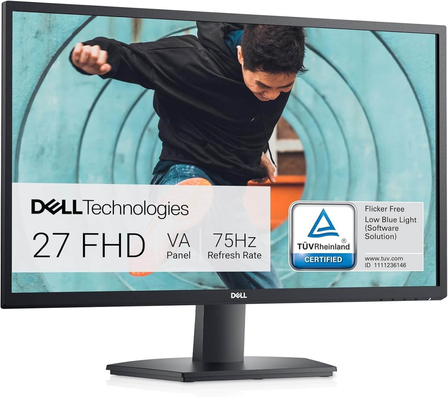 Dell SE2722HX 27 inch Full HD (1920 x 1080) Monitor, 75Hz, VA, 4ms, AMD FreeSync, HDMI, VGA, 3 Year Warranty