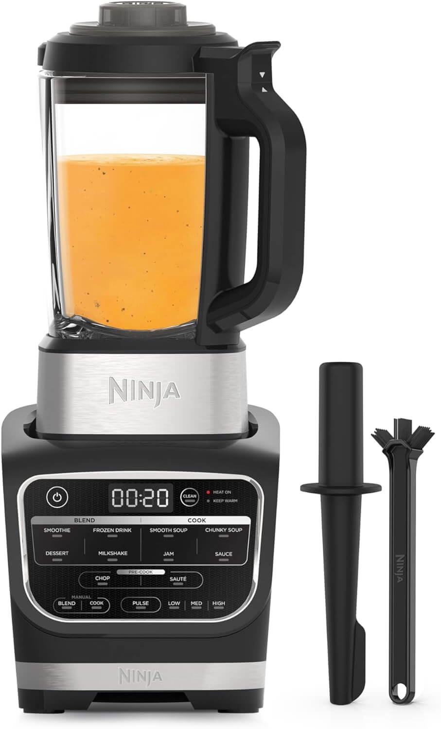 Ninja Foodi Blender & Soup Maker, 10 Auto-iQ Programs, 1.7L Glass Jug, Hot & Cold Blender, Built-In Heating Element