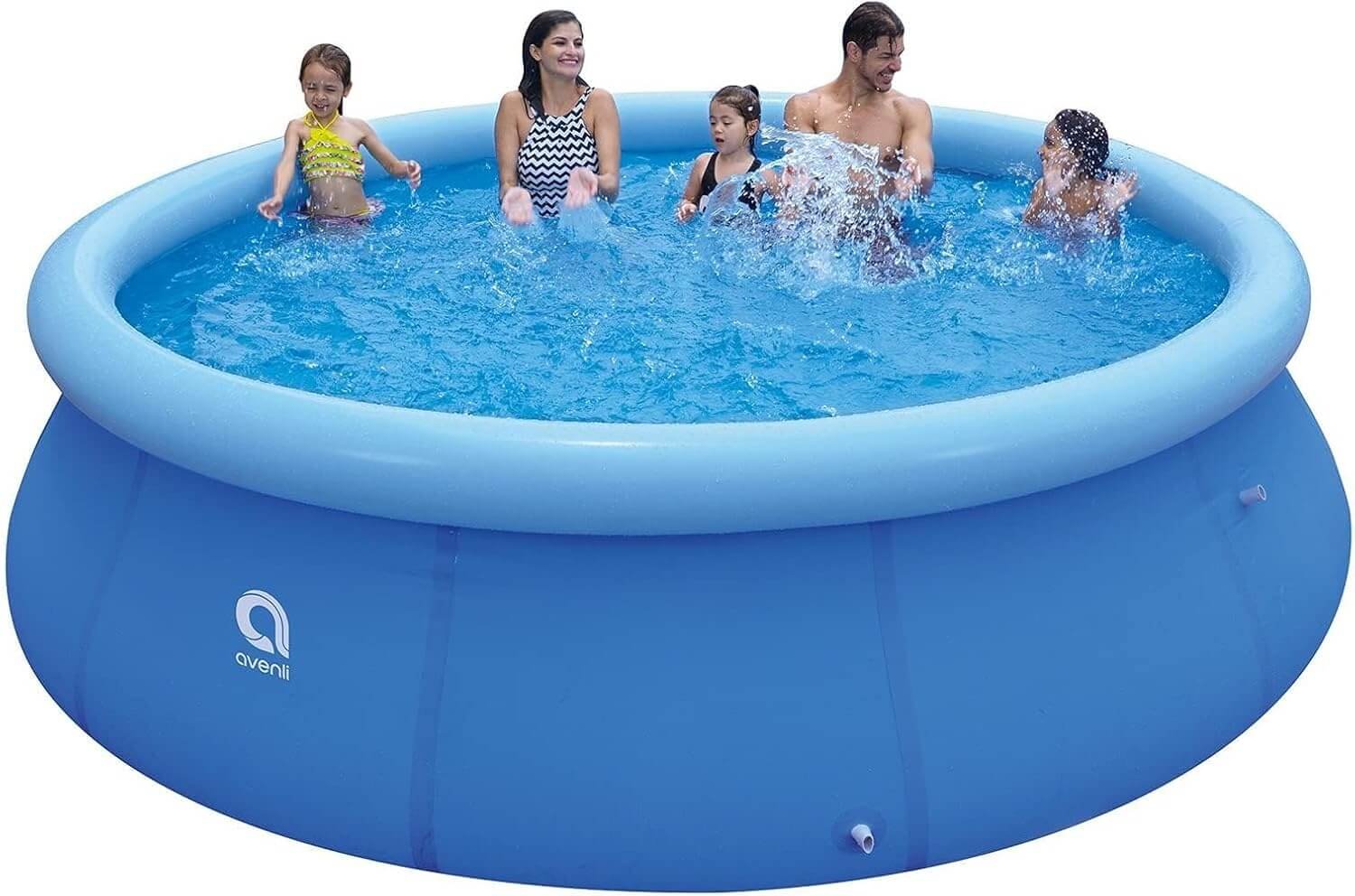 DIMAR GARDEN 12ft x 36in Inflatable Swimming Pool, Outdoor Round Top Ring Above Ground Pools