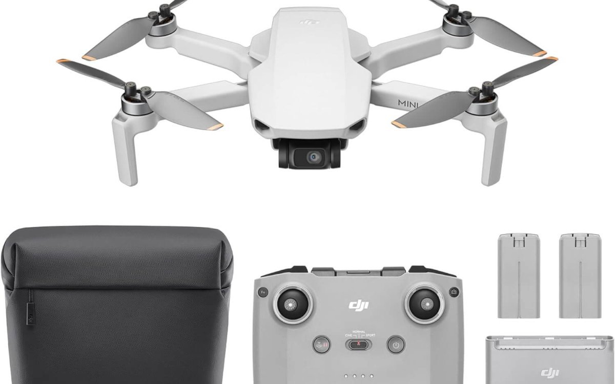 DJI Mini 4K Fly More Combo, Drone with 4K UHD Camera for Adults, Under 249g, 3-Axis Gimbal Stabilization, 10km Video Transmission, Auto Return, 3 Batteries for 93 min Flight Time, C0, QuickShots