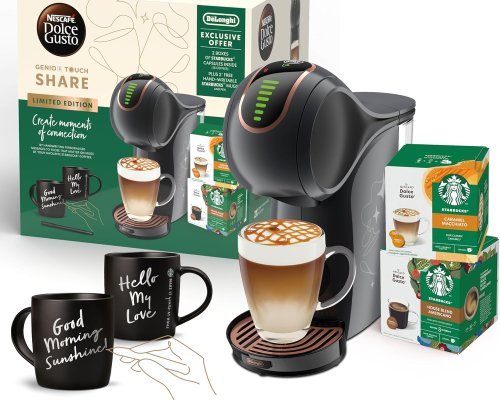 De'longhi Nescafe Dolce Gusto, Genio S Touch EDG426.B Share Bundle, Pod Capsule Coffee Machine