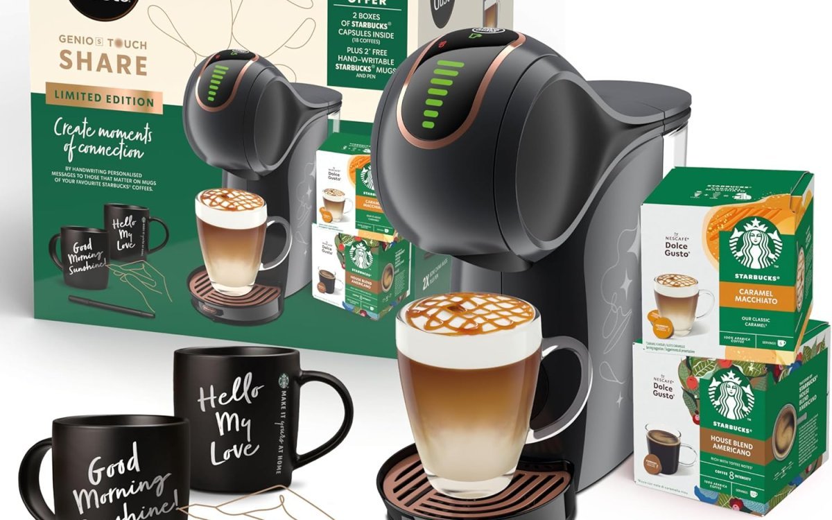 De'longhi Nescafe Dolce Gusto, Genio S Touch EDG426.B Share Bundle, Pod Capsule Coffee Machine