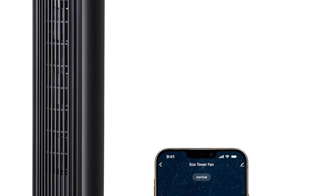 EcoNour 42-Inch Smart Tower Fan | Oscillating Cooling Fan with WiFi/Alexa/Remote Control | 3 Speeds, 2 Modes, 15H Timer | LED Touch Display | Bladeless Design Fans for Bedroom