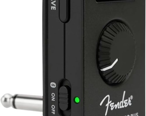 Fender Mustang Micro Plus Guitar Amplifier, Ultimate Personal Headphone Amplifier with 25 Amplifier Models, 25 Effects, Bluetooth and 100 Presets, USB Rechargeable