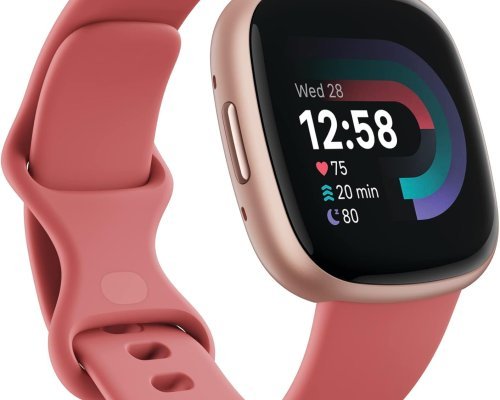 Fitbit Versa 4 Fitness Smartwatch with Daily Readiness, GPS, 24/7 Heart Rate, 40+ Exercise Modes, Sleep Tracking and more, Pink Sand/Copper Rose, One Size