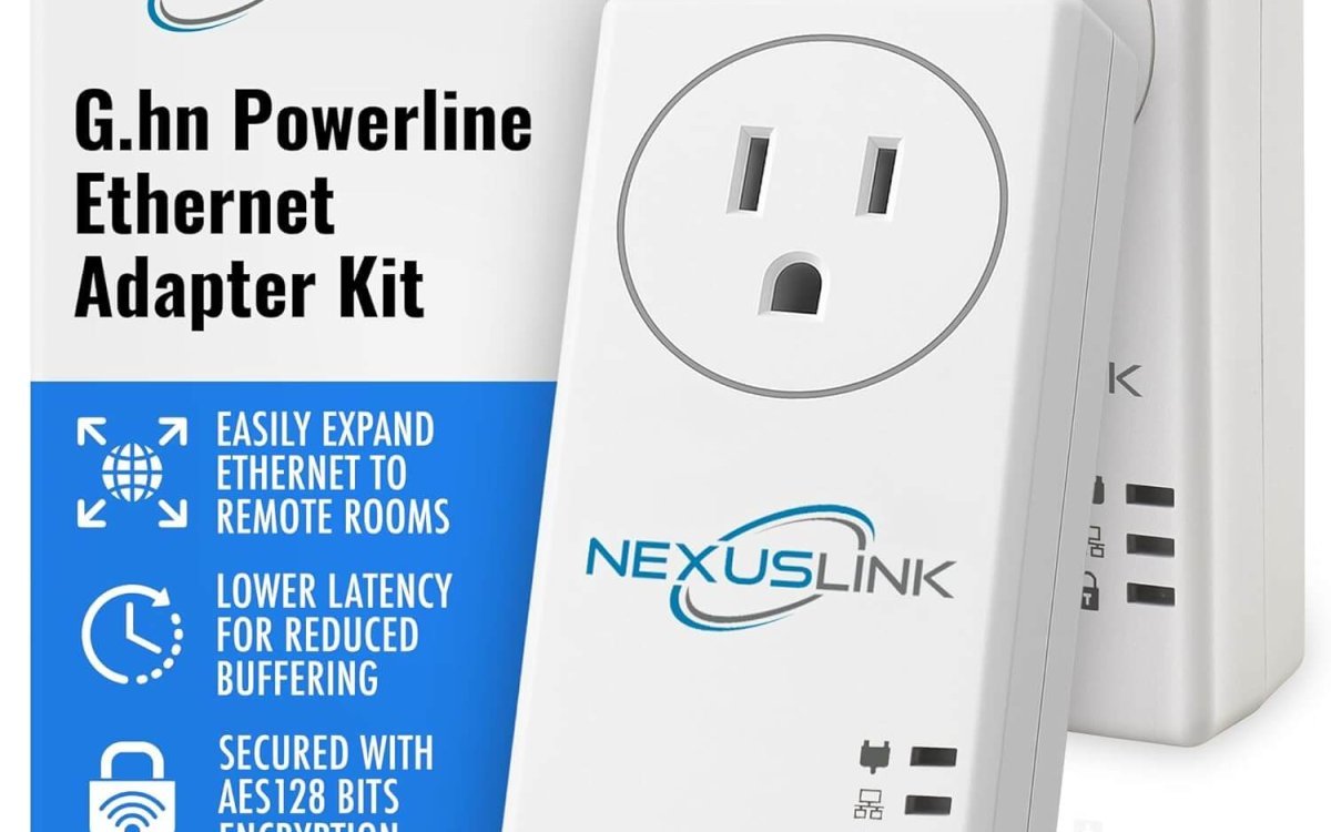 G.hn Powerline Ethernet Adapter Kit – 1200 Mbps, Gigabit Port - Stable Ethernet Over Power for Gaming & Streaming