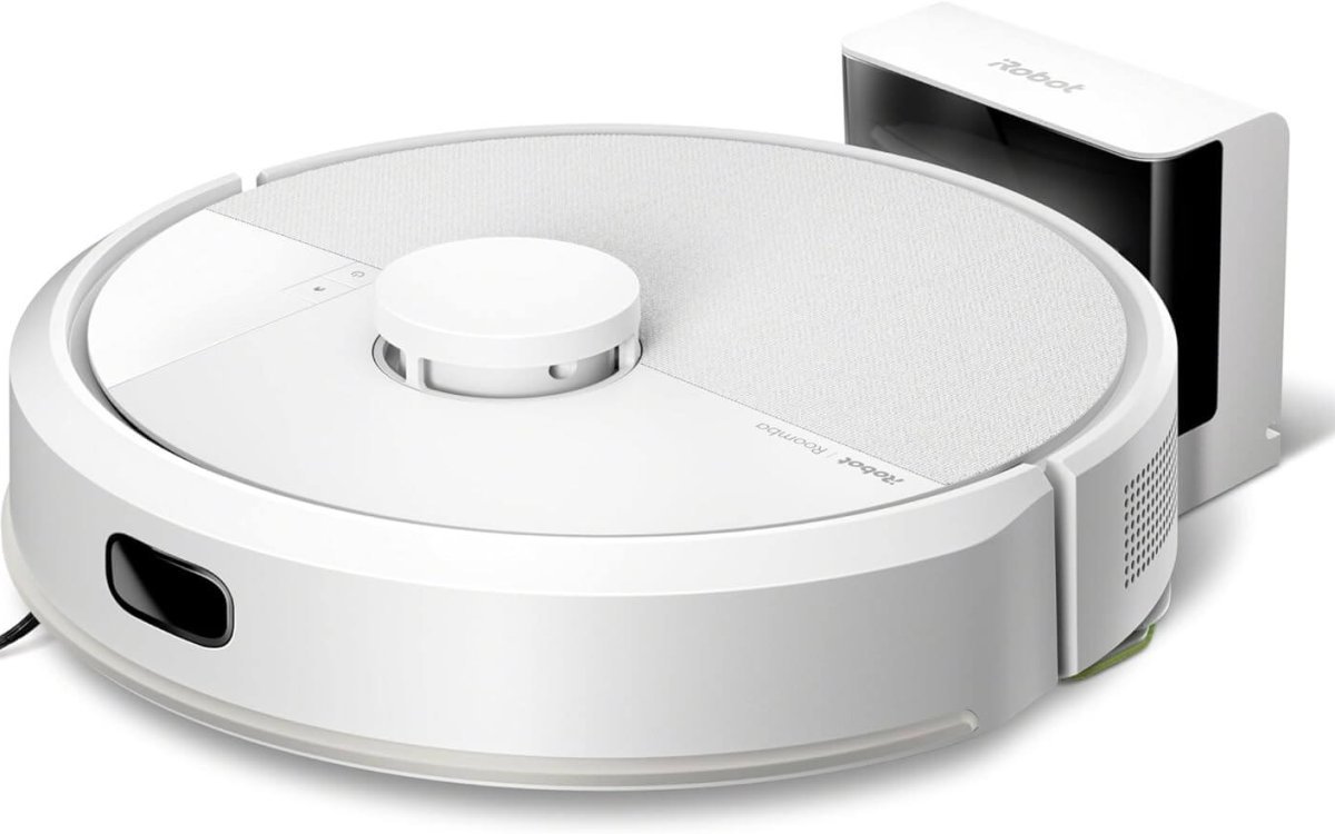 iRobot Roomba 105 Combo - Vacuum + Wipe - Clearview LiDAR - 7000Pa - 120 mins - SmartScrub - Bypass Obstacle - Cleaning Zones - Charging and Continuing - App - White