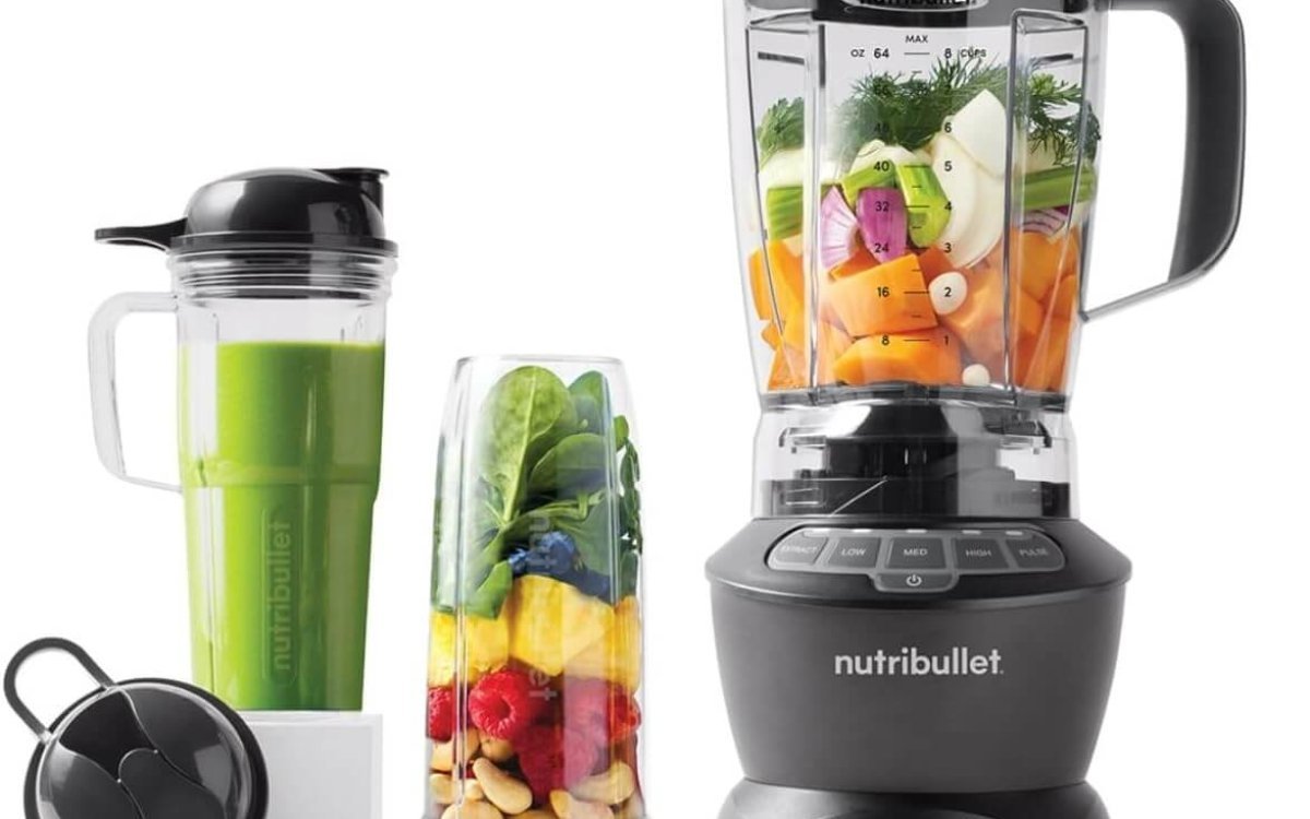 nutribullet Hot & Cold Blender Combo - Charcoal Grey - 3 Pre-Programmed Smart Cycles & 2 Pulse & Extract Functions - Blend Fruit, Ice & Nuts - 1.8L Capacity - 1200W Base with 3 Cups & 2 Flip-Top Lids